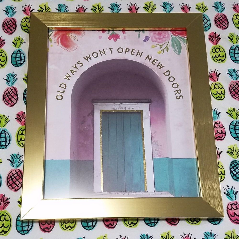 NWT gold framed inspirational wall art! 8"x10"